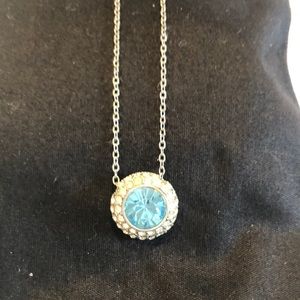Blue crystal necklace